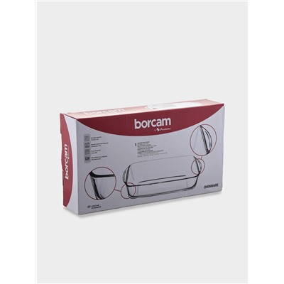 Форма для выпечки и запекания Paşabahçe Borcam, 2.7 л, 33.6×19×7 см, прямоугольная, жаропрочное стекло, прозрачная
