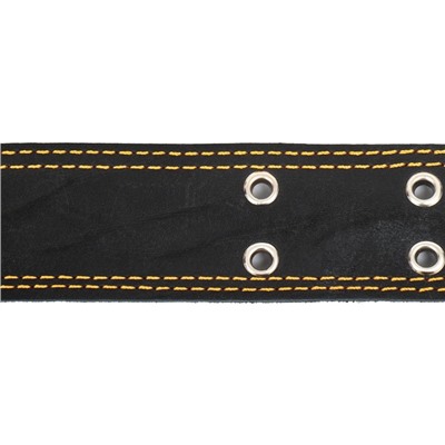 Ошейник безразмерный, 83×4.5 см, ОШ 20-71 см, на синтепоне, кожа, чёрный