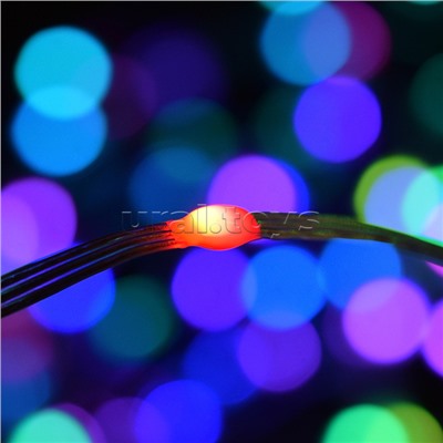 Электрогирлянда светодиодная Роса, 10м, пульт, USB, цветная