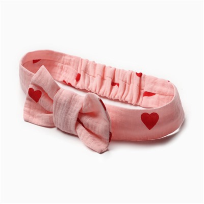 Комплект (боди и повязка) Крошка Я "Муслин", р. 74-80, цвет розовый