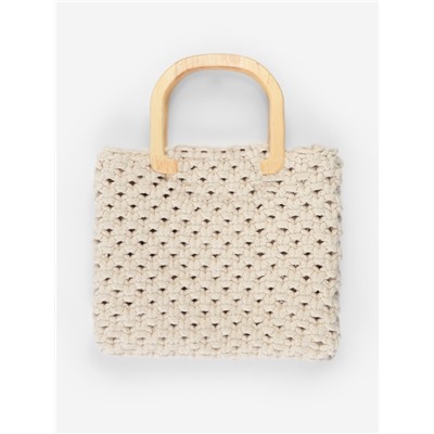 Ручки для сумки деревянные, 12×12.9 см, 2 шт., бежевые