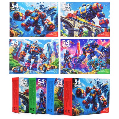 Пазлы 54 "Мир мощных трансформеров"