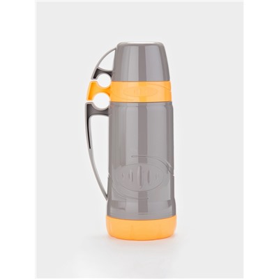 Термос 1 л, 11×31 см, со стеклянной колбой, пластик, жёлтый