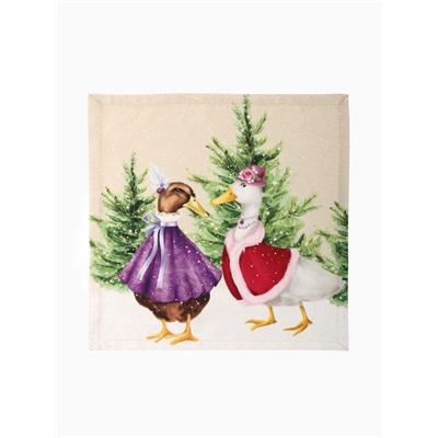 Набор салфеток сервировочных «Этель» Noble Christmas, 4 шт., бежевые, 40×40 см