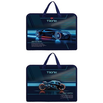 Папка для тетрадей пластиковая А4 на молнии с ручками 340х245х35 мм "Троникс" (094454) 07098 Хатбер