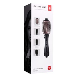 Фен-щётка Galaxy LINE GL 4414, 1200 Вт, 2 скорости, 3 темп. режима, 4 насадки,