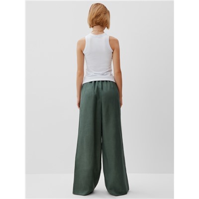 Брюки женские oversize MINAKU: Safari, зелёные, размер 42