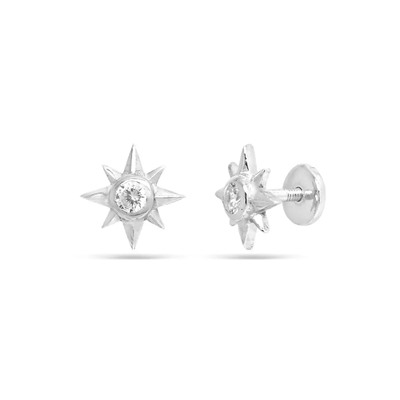 Серьги из серебра куб.циркон., Ю-25031р