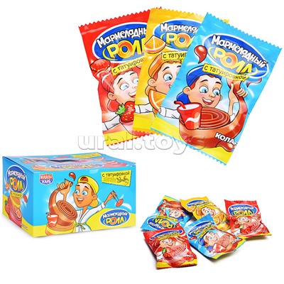Мармелад "Мармеладный ролл" с татуировкой 12гр*36шт