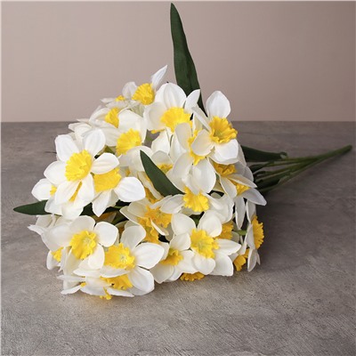 Цветок искусственный Нарцисс букет 49 см / LZQ-5 /уп 2/60/240/