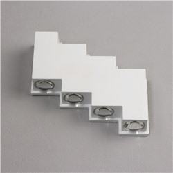 Светильник фасадный «Луч», 8 Вт, 3000К, 4 луча, IP65, 220 В, металлический корпус, белый, свечение тёплое белое