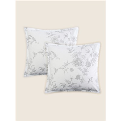 Комплект наволочек SL Home Flowers, 70×70+3 см, 2 шт., сатин, хлопок 100%