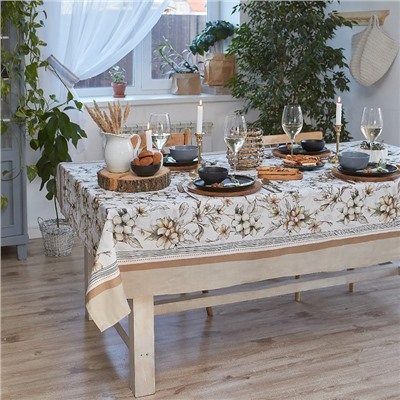 Скатерть «Этель» Floral mood, 110×147 см, 100 % хлопок, репс 210 г/м²