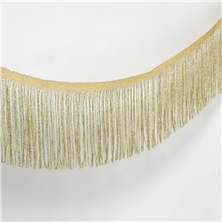 Тесьма декоративная «Бахрома», 10 см, 5±0.5 м, цвет золотой