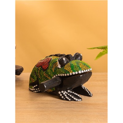 Сувенирный музыкальный инструмент Трещотка «Лягушка», 16×8×8 см, дерево албезия