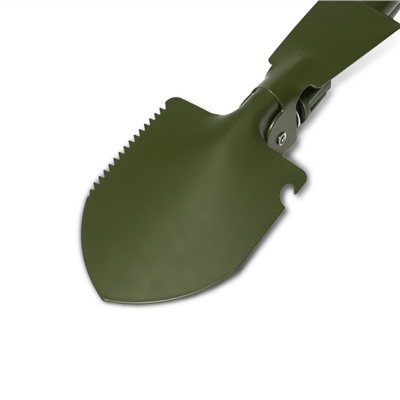 Лопата туристическая, складная, L=41 см, мотыжка, прорезиненная рукоять, в чехле, Greengo