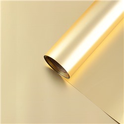 Пленка для цветов и букетов «Металл», золото, 58 см × 5 м