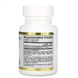 California Gold Nutrition, Коэнзим Q10, 100 мг, 30 растительных капсул