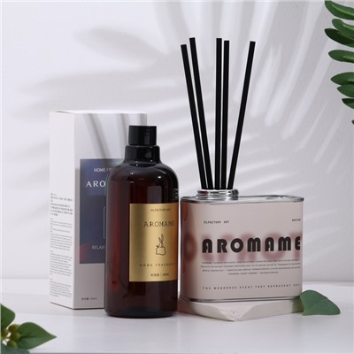 Набор диффузор ароматический Aromame, гардения жасминовидная, 500 мл прямоугольная банка