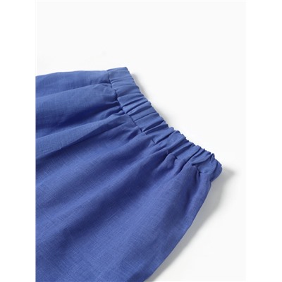 Шорты женские на резинке льняные MINAKU: Safari, синие, размер 44