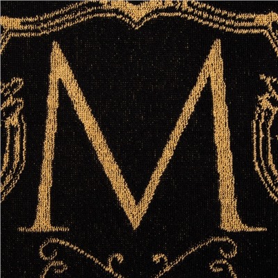 Полотенце именное махровое Этель «Максим», 50×90 см, 100% хлопок, 420 г/м², чёрное