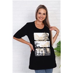 Футболка 786 с рисунком листья пальмы НАТАЛИ, 979119