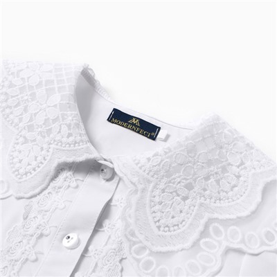 Блузка для девочек, цвет белый, рост 146 см