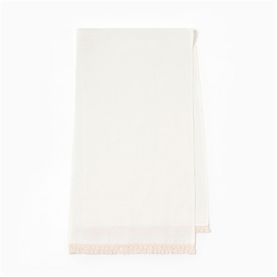 Дорожка на стол «Этель» Linen style, 40×146 см, 100% лён, белая