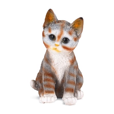 Садовая фигура из полистоуна «Полосатый Котёнок», 20×14×12 см