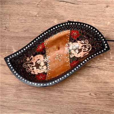 УЦЕНКА Блюдо «Ломбок стайл» дерево 33×17×7 см