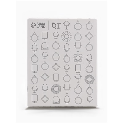 Зеркало настольное, прямоугольное, 20.5×14 см, (19.8×13.2 см), МИКС