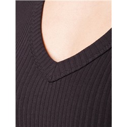 Джемпер из трикотажа в широкий рубчик