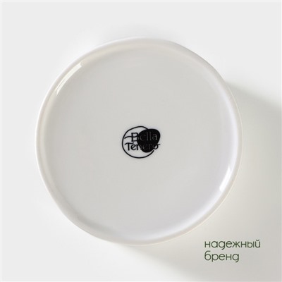 Подставки под кружки BellaTenero, d=10.8 см, набор 4 шт., на фарфоровой подставке, бамбук