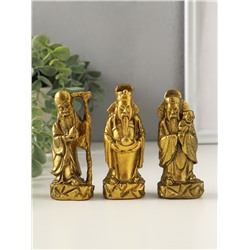 Набор фигурок гипс «Три восточных старца», состаренное золото, 11 см
