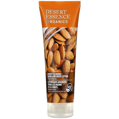 Desert Essence, Organics, лосьон для рук и тела с миндалем, 8 жидких унций (237 мл)