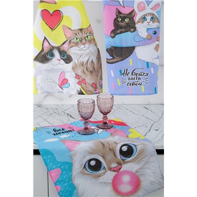 Натали Полотенце Набор кухонных полотенец Кис Кис