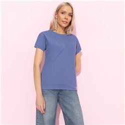 Футболка из фактурного трикотажа, Искусство строить глазки (синий)