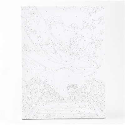 Картина по номерам на раме, с гирляндой «Озеро», 30×40 см