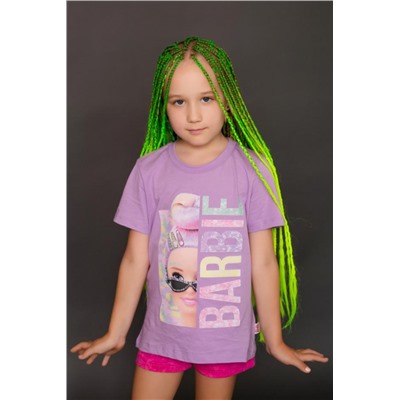 Футболка 22767 Barbie кор. рукав (Лиловый)