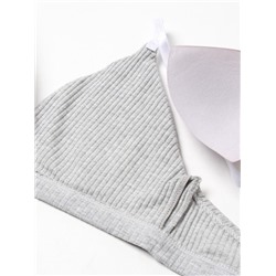 Комплект нижнего белья женский (топ, трусы) Collorista, серый, размер 46-48