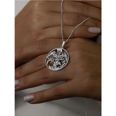 Подвеска из серебра родированная - Дева 925 пробы П-0309р