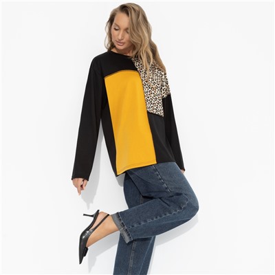 Лонгслив в стиле сolor block, Идеальная гармония (фэшн)