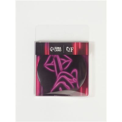 Зеркало карманное «Губы», d=7 см, PVC - коробка, чёрное