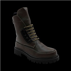 Ботинки на меху 10-4LV хаки