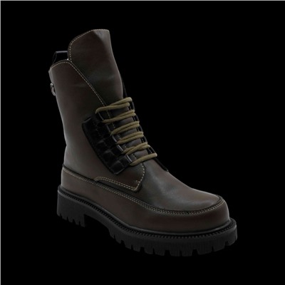 Ботинки на меху 10-4LV хаки