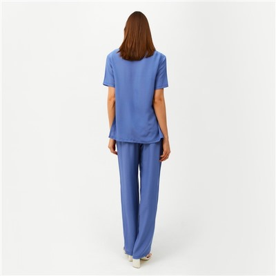 Костюм женский (футболка, брюки) MINAKU: Enjoy, размер 42, синий