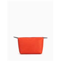 Косметичка простая на молнии, маленькая, красная