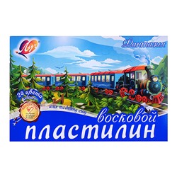 Пластилин мягкий (восковой)  24 цв."Фантазия" картон
