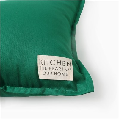 Подушка декоративная «Этель», 45×45±1 см, 100% хлопок, зелёная