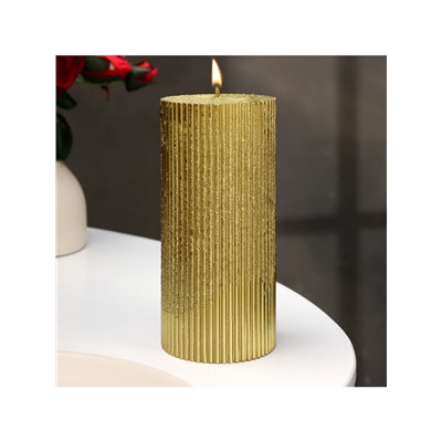 УЦЕНКА Свеча «Рельеф», 7×15 см, МИКС